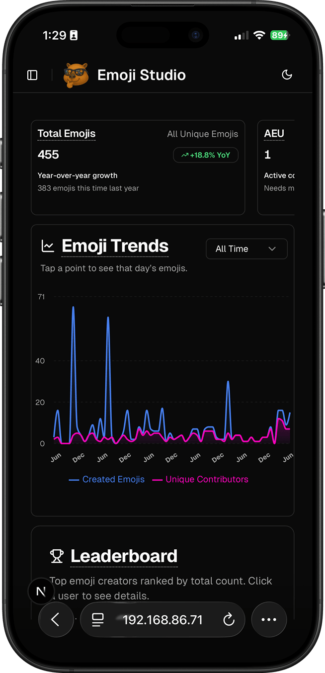 Emoji Studio Mobile Preview